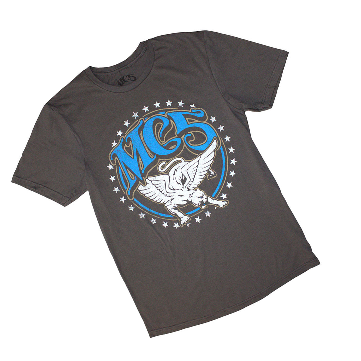 Charcoal Grey - Back - MC5 Unisex Adult Winged Panther T-Shirt