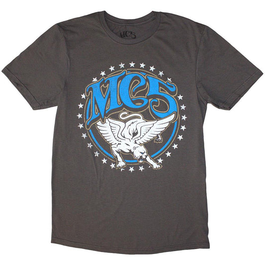Charcoal Grey - Front - MC5 Unisex Adult Winged Panther T-Shirt