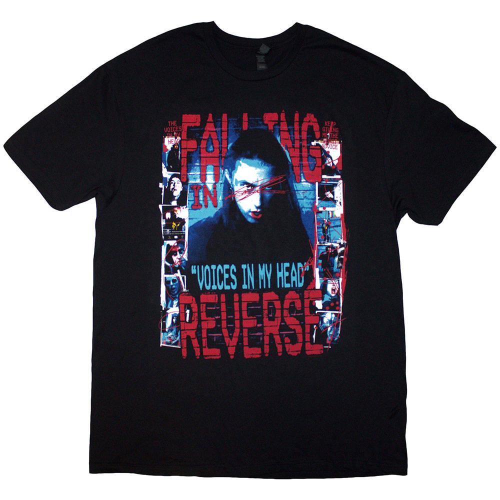 Black - Lifestyle - Falling In Reverse Unisex Adult Voice Collage Back Print T-Shirt