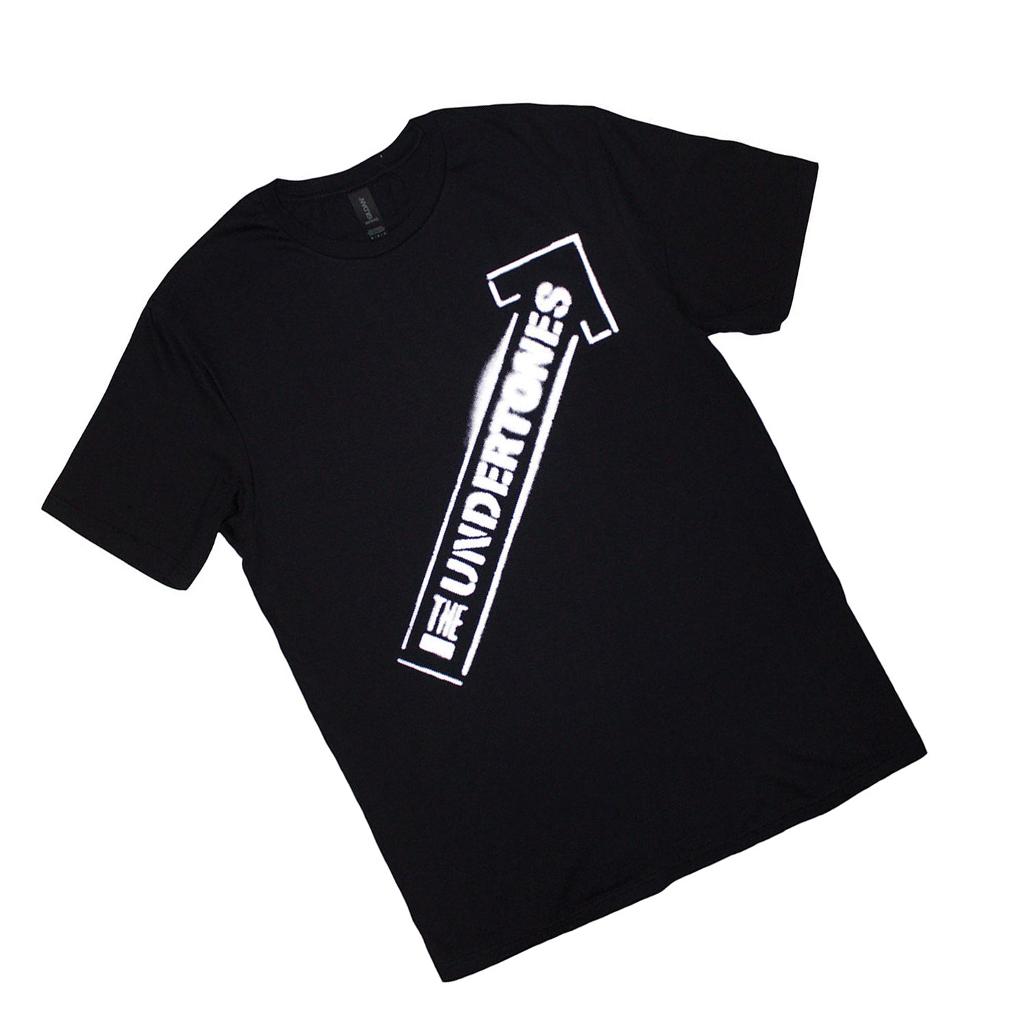 Black - Back - The Undertones Unisex Adult Arrow Spray T-Shirt & Face Mask