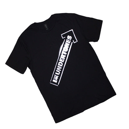 Black - Back - The Undertones Unisex Adult Arrow Spray T-Shirt & Face Mask