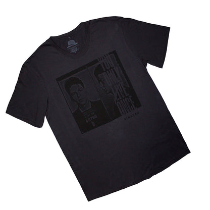 Charcoal Grey - Back - Frank Sinatra Unisex Adult Mugshot T-Shirt