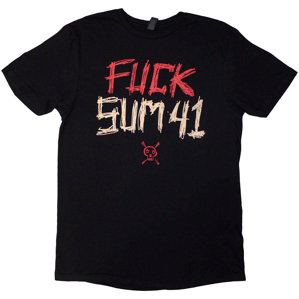 Black - Front - Sum 41 Unisex Adult Tour ´24 Fuck Sum 41 Back Print T-Shirt