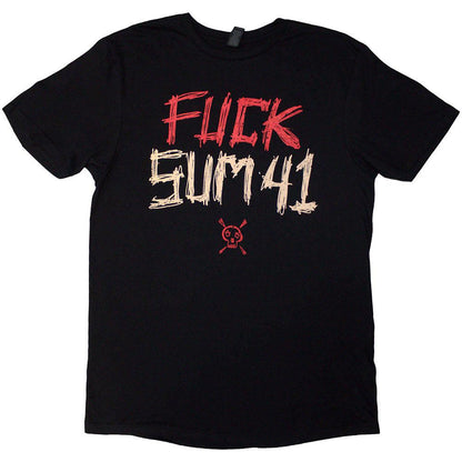 Black - Front - Sum 41 Unisex Adult Tour ´24 Fuck Sum 41 Back Print T-Shirt