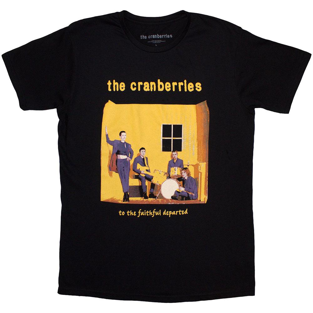 Black - Front - The Cranberries Unisex Adult Faithfully Departed Cover T-Shirt