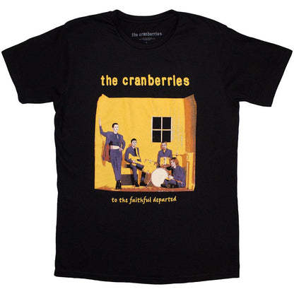 Black - Front - The Cranberries Unisex Adult Faithfully Departed Cover T-Shirt