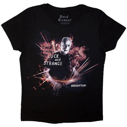 Black - Front - David Gilmour Womens-Ladies Luck & Strange Brighton Back Print T-Shirt