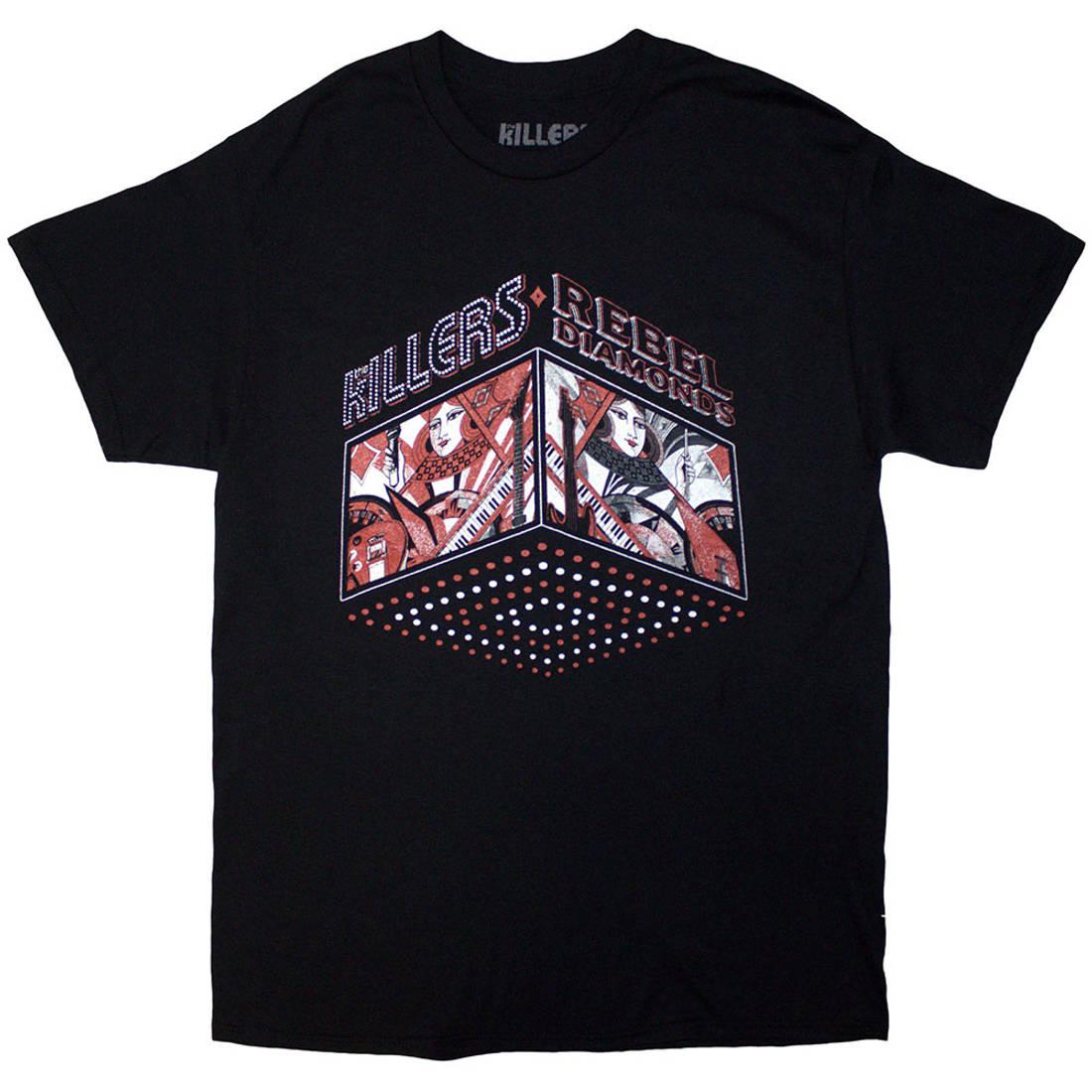 Black - Front - The Killers Unisex Adult Tour ´24 Rebel Diamonds Back Print T-Shirt