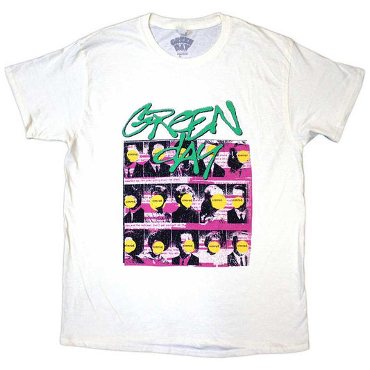 Natural - Front - Green Day Unisex Adult Nimrod Mugshot T-Shirt