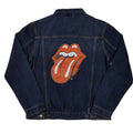 Denim Blue - Back - The Rolling Stones Unisex Adult Classic Tongue Denim Jacket