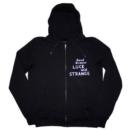 Black - Front - David Gilmour Unisex Adult Luck & Strange Back Print Full Zip Hoodie