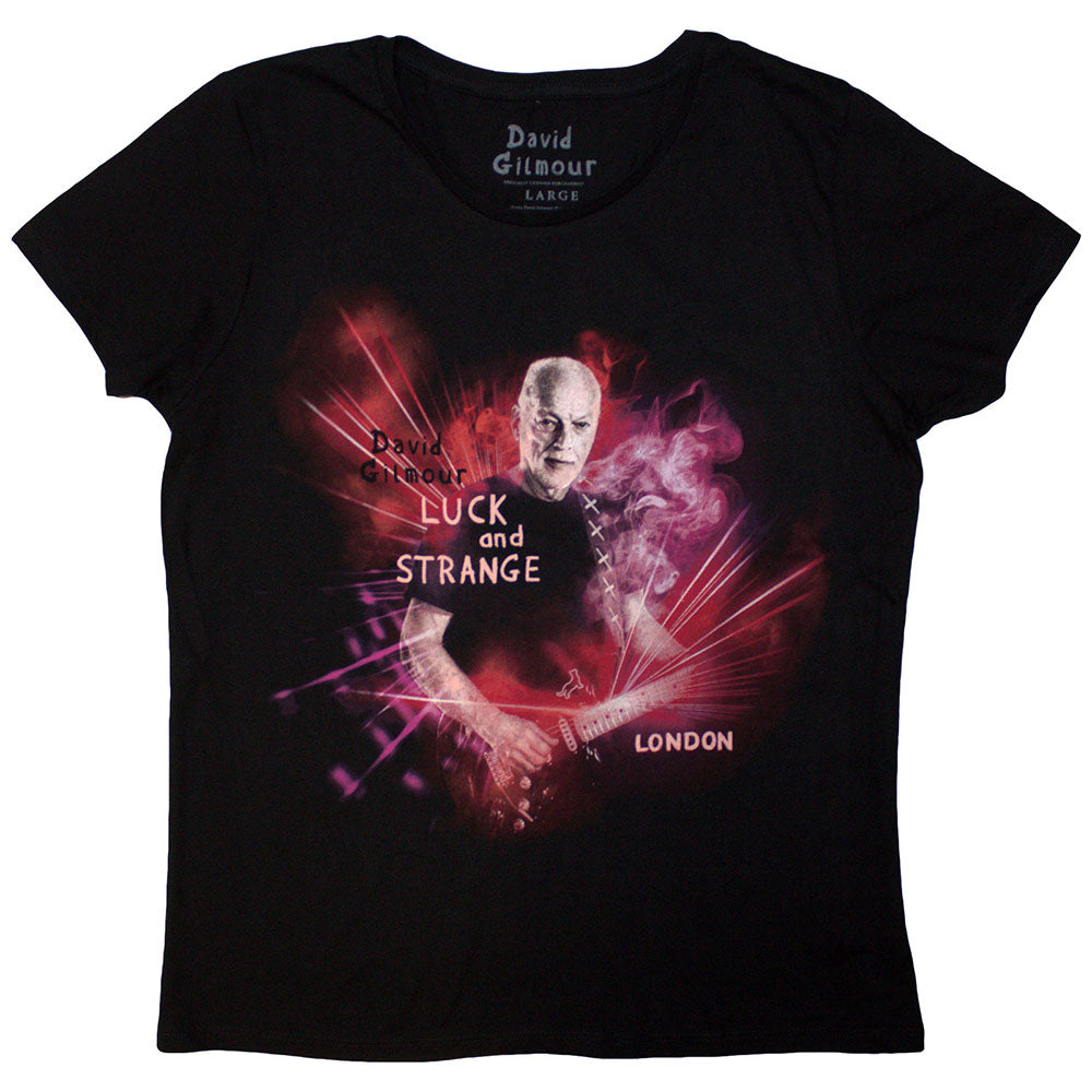 Black - Front - David Gilmour Womens-Ladies Luck & Strange London Back Print T-Shirt
