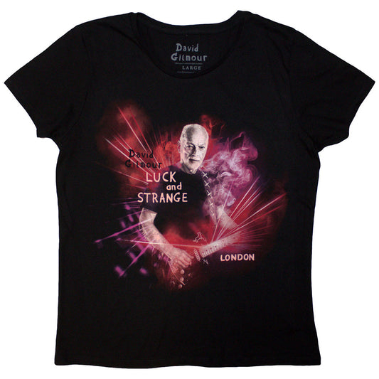 Black - Front - David Gilmour Womens-Ladies Luck & Strange London Back Print T-Shirt