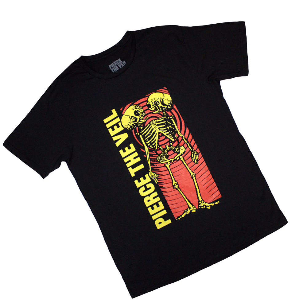 Black - Back - Pierce The Veil Unisex Adult Wavy Skeleton T-Shirt