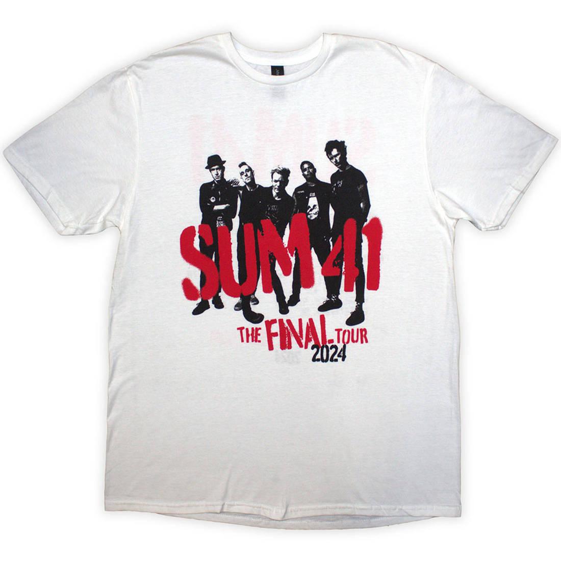 White - Front - Sum 41 Unisex Adult Tour ´24 Spray Paint Back Print T-Shirt