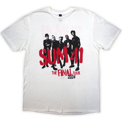 White - Front - Sum 41 Unisex Adult Tour ´24 Spray Paint Back Print T-Shirt