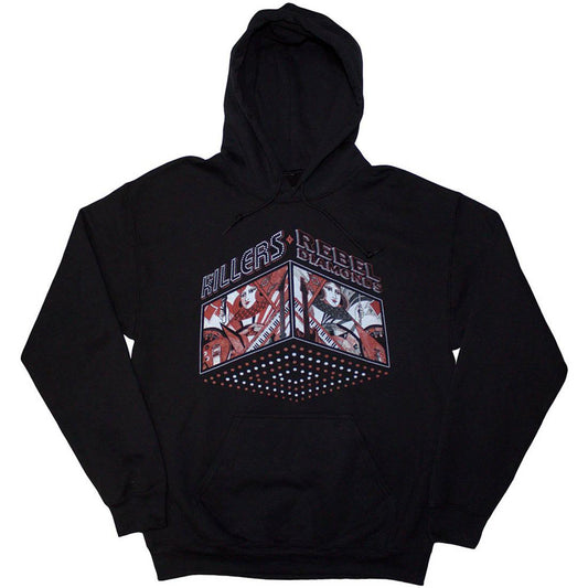 Black - Front - The Killers Unisex Adult Tour ´24 Rebel Diamonds Hoodie