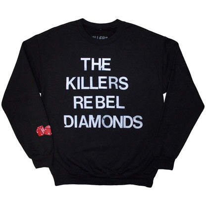 Black - Front - The Killers Unisex Adult Tour ´24 Rebel Diamonds Stacked Sweatshirt