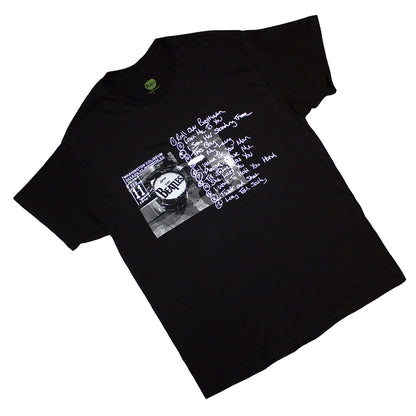 Black - Back - The Beatles Unisex Adult Washington Coliseum 64 Drum & Setlist T-Shirt