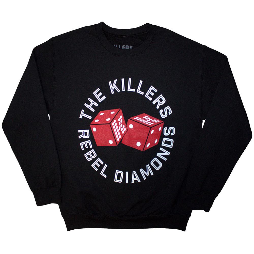 Black - Front - The Killers Unisex Adult Tour ´24 Rebel Diamonds Dice Sweatshirt