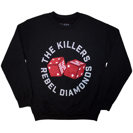 Black - Front - The Killers Unisex Adult Tour ´24 Rebel Diamonds Dice Sweatshirt