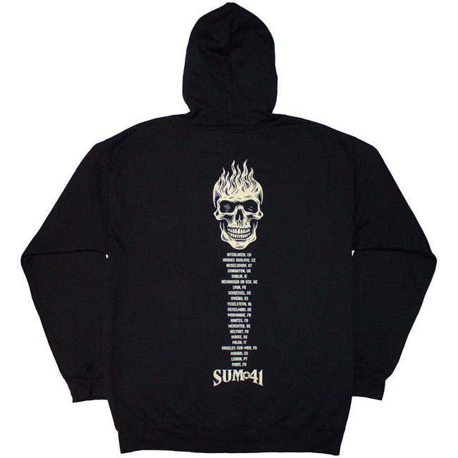 Black - Back - Sum 41 Unisex Adult Tour ´24 Pocket Logo Back Print Full Zip Hoodie