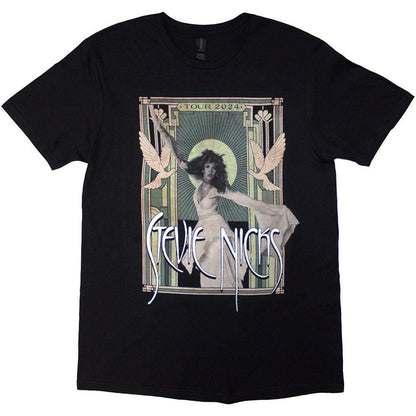 Black - Front - Stevie Nicks Unisex Adult Tour ´24 Doves Back Print T-Shirt