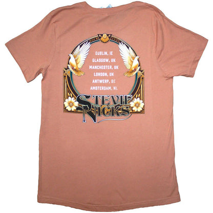 Orange - Back - Stevie Nicks Womens-Ladies Tour ´24 Retro Photo Back Print T-Shirt
