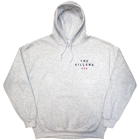 Grey - Front - The Killers Unisex Adult Tour ´24 Roulette Wheel Back Print Hoodie