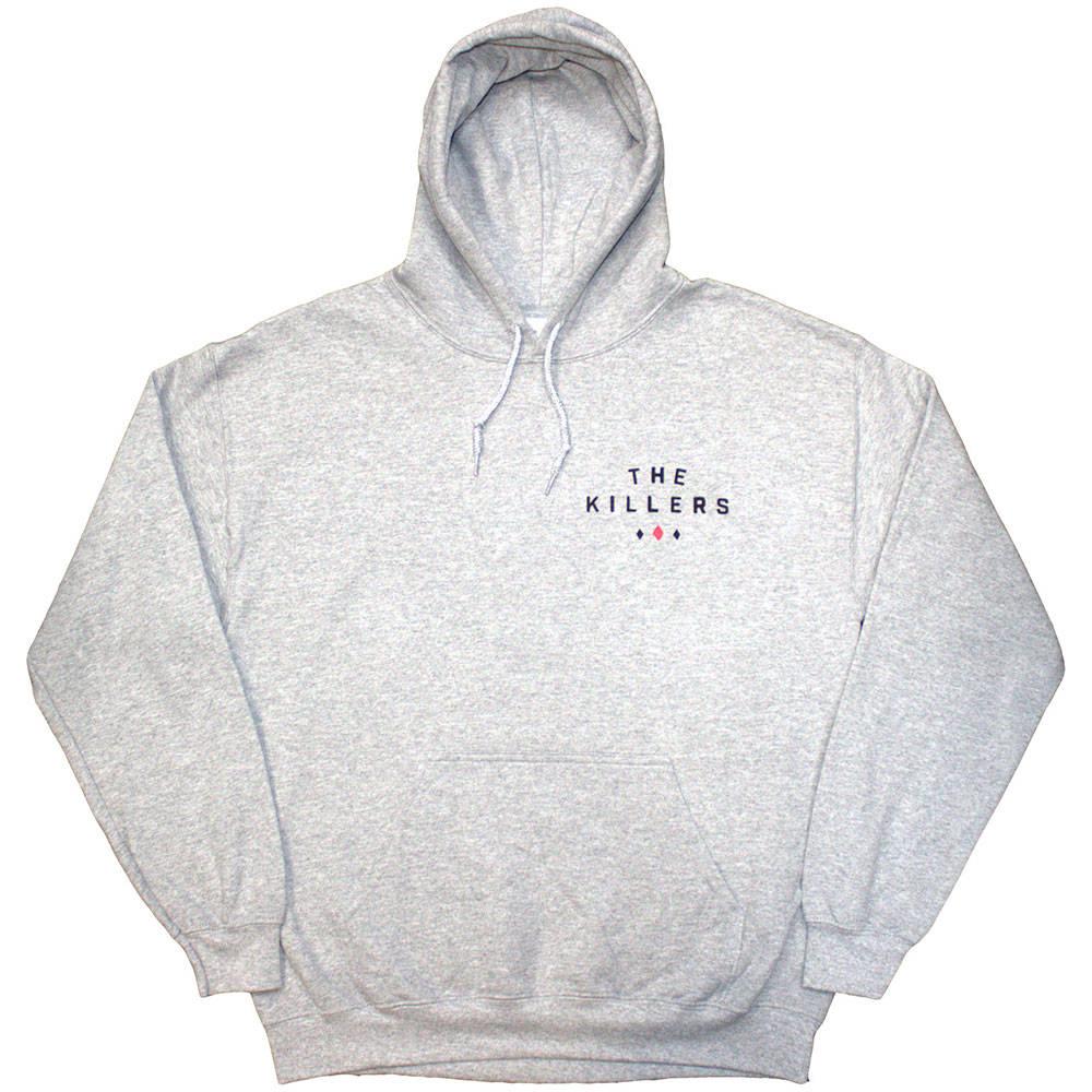 Grey - Front - The Killers Unisex Adult Tour ´24 Roulette Wheel Back Print Hoodie