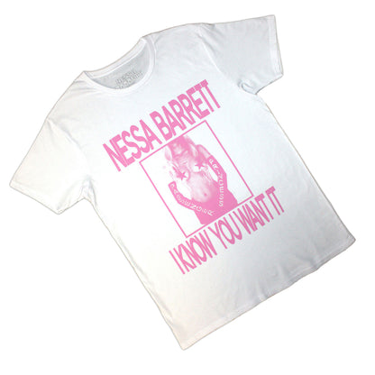 White - Back - Nessa Barrett Unisex Adult I Know You Want It T-Shirt