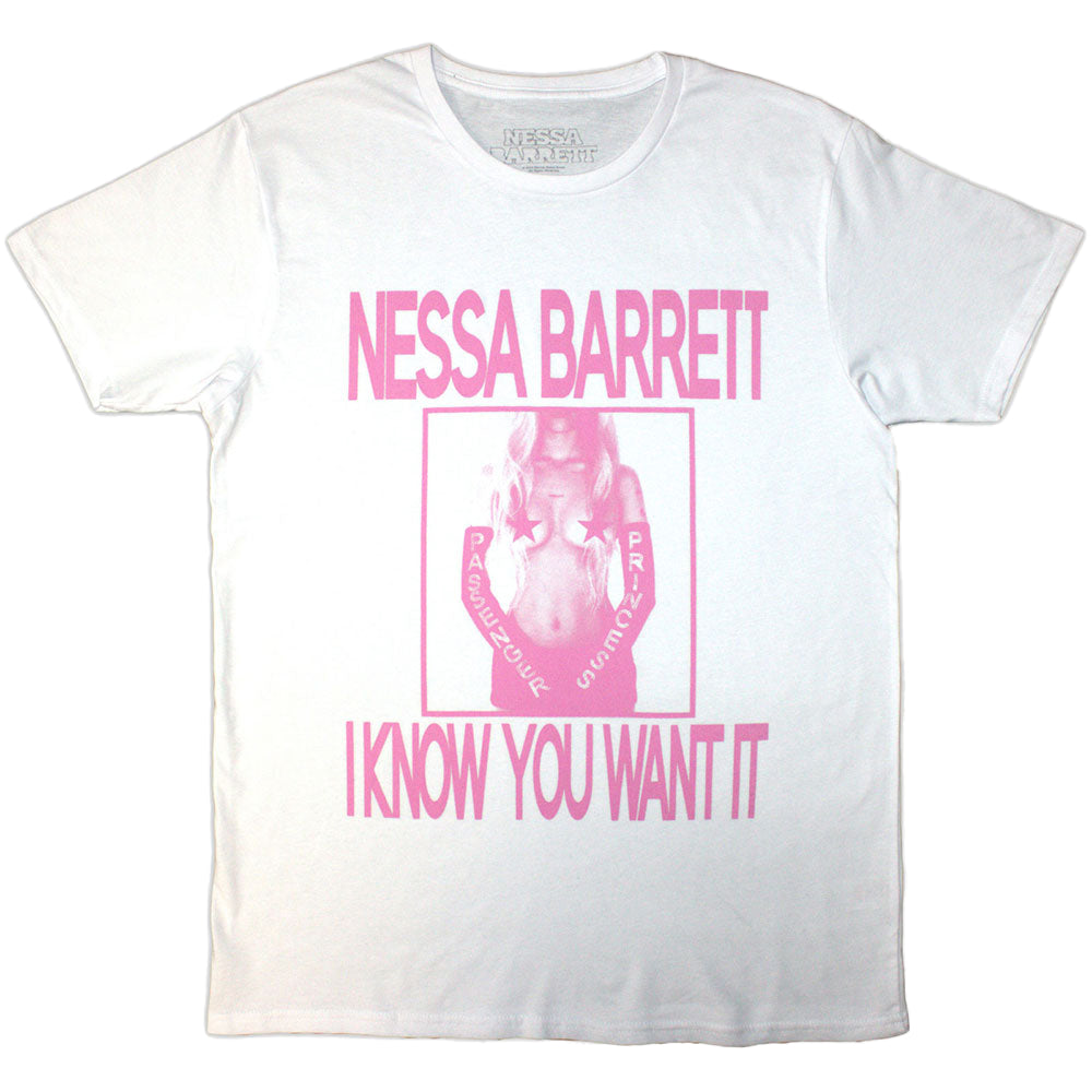 White - Front - Nessa Barrett Unisex Adult I Know You Want It T-Shirt