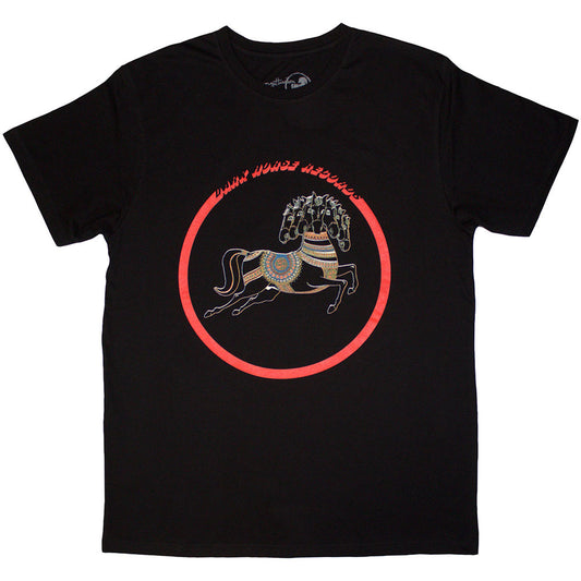Black - Front - George Harrison Unisex Adult Dark Horse Back Print Logo T-Shirt