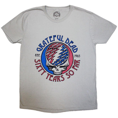 Grey - Front - Grateful Dead Unisex Adult Stealie 60 T-Shirt