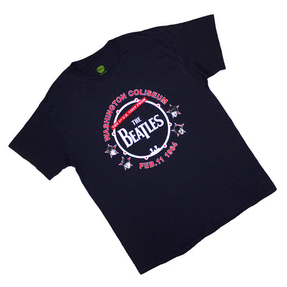 Navy Blue - Back - The Beatles Unisex Adult Washington ´64 Drum T-Shirt
