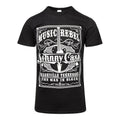 Black - Front - Johnny Cash Unisex Adult Music Rebel T-Shirt