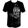 Black - Front - Johnny Cash Unisex Adult The Man Comes Around T-Shirt