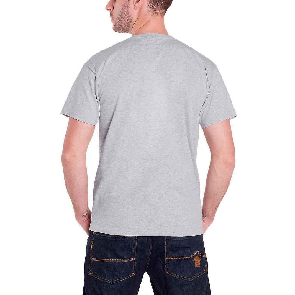 Grey - Back - The Beatles Unisex Adult Apple Logo T-Shirt