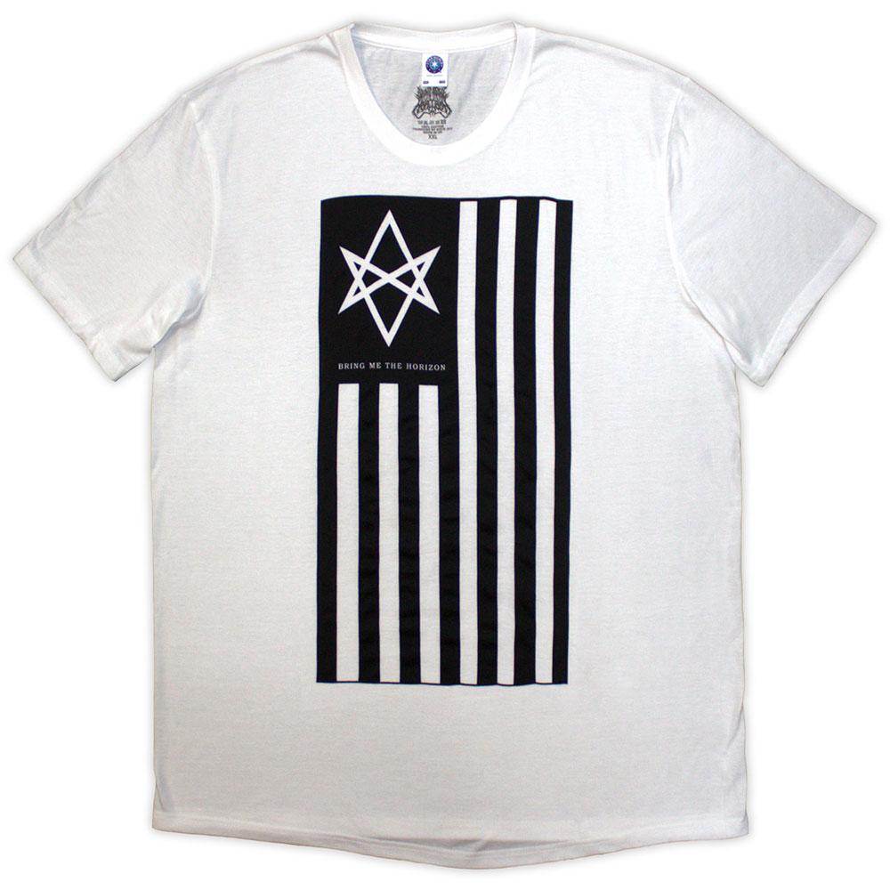 White-Black - Front - Bring Me The Horizon Unisex Adult Antivist T-Shirt