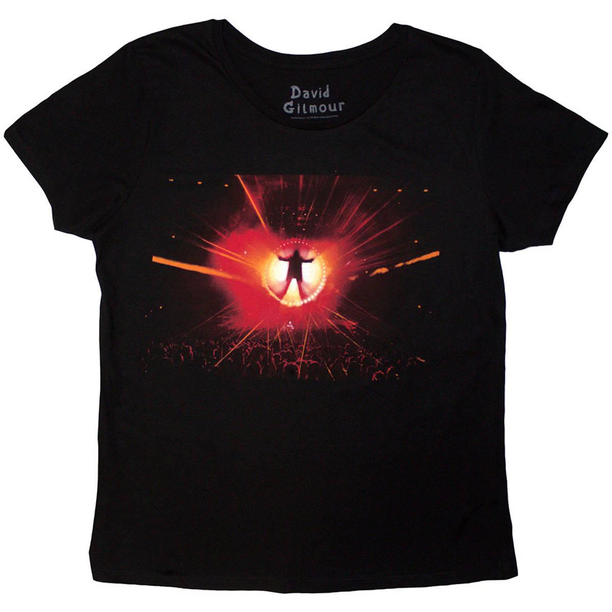 Black - Side - David Gilmour Womens-Ladies Back Print T-Shirt