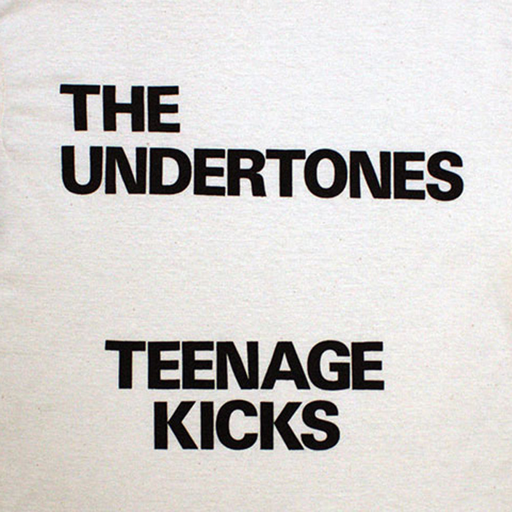 Natural - Back - The Undertones Unisex Adult Teenage Kicks Text T-Shirt