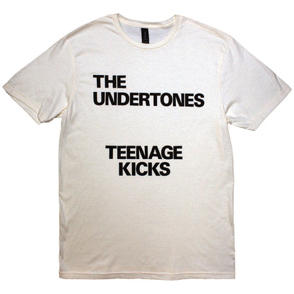 Natural - Front - The Undertones Unisex Adult Teenage Kicks Text T-Shirt