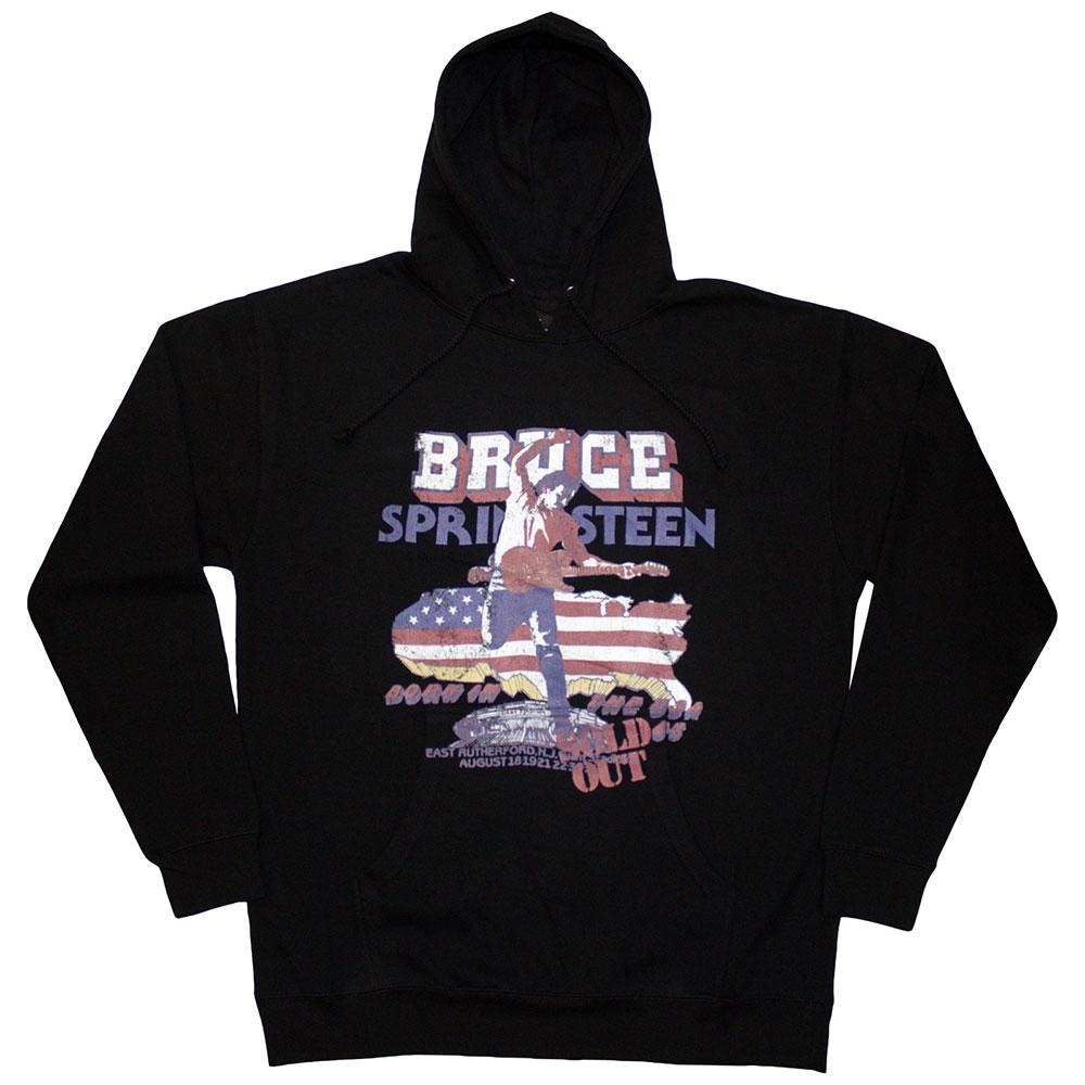 Black - Front - Bruce Springsteen Unisex Adult Born In The USA ´85 Pullover Hoodie