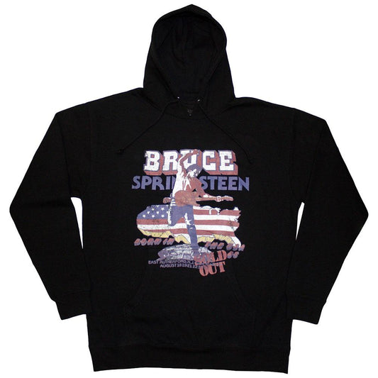 Black - Front - Bruce Springsteen Unisex Adult Born In The USA ´85 Pullover Hoodie