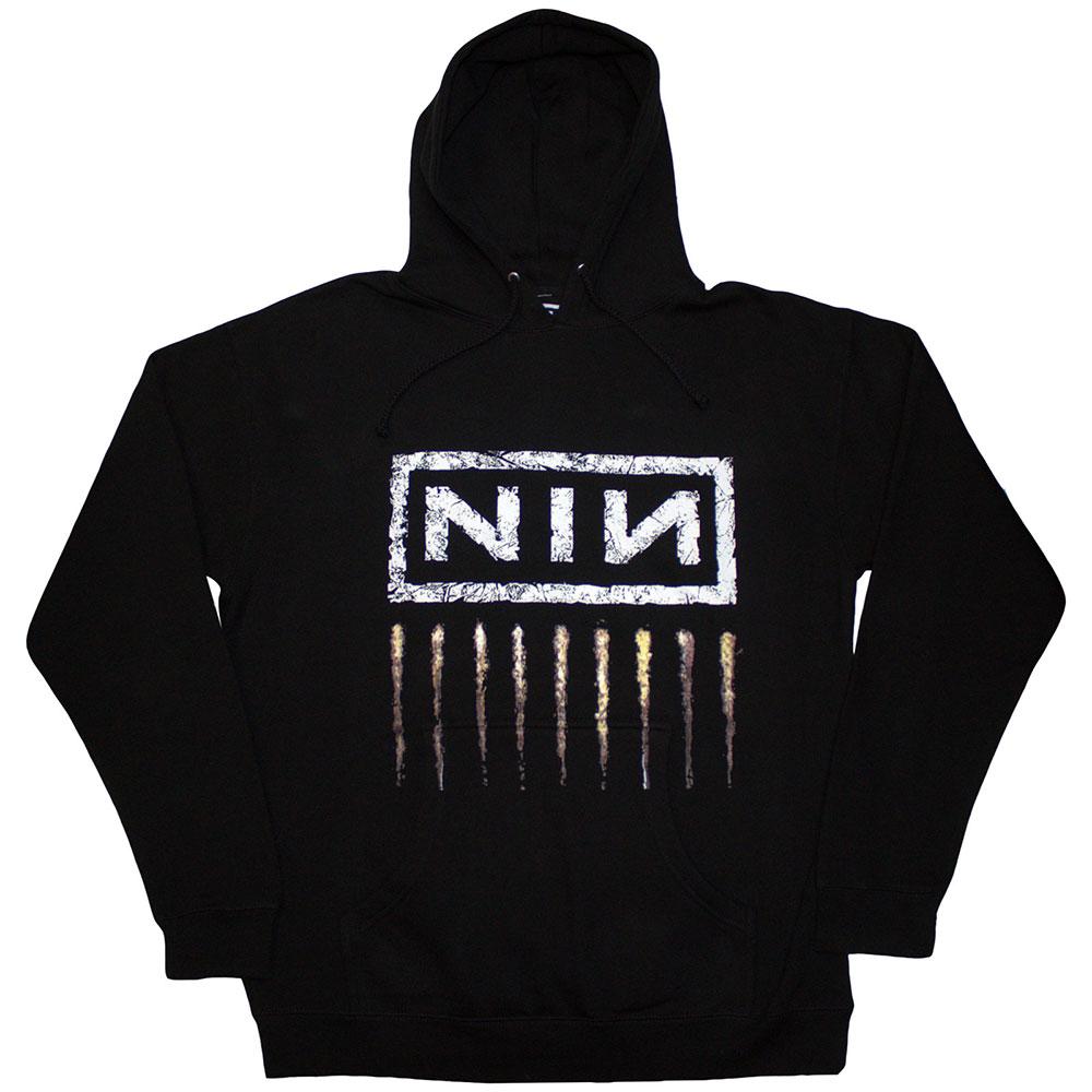 Black - Front - Nine Inch Nails Unisex Adult Downward Spiral Pullover Hoodie
