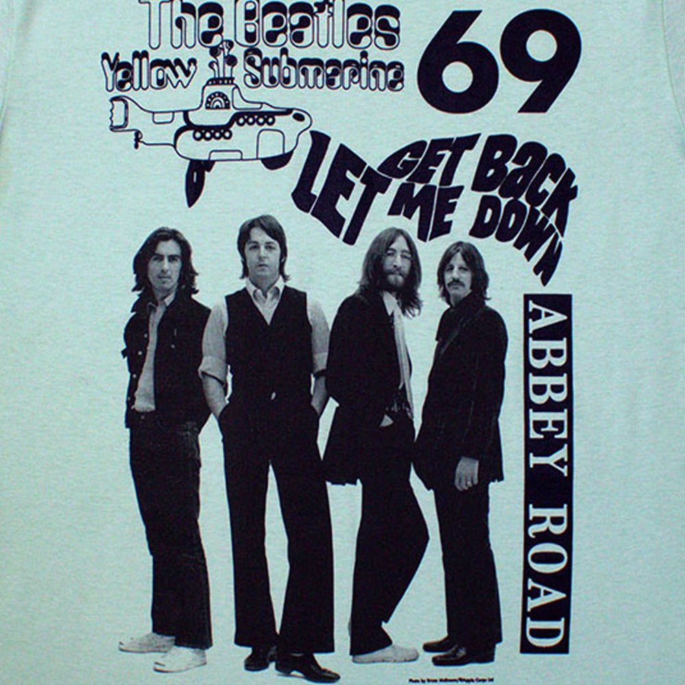 Green - Back - The Beatles Unisex Adult 1969 T-Shirt