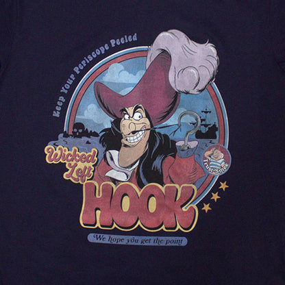 Navy Blue - Back - Peter Pan Unisex Adult Wicked Left Hook T-Shirt