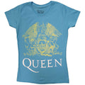 Indigo Blue - Front - Queen Womens-Ladies Crest T-Shirt