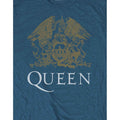 Indigo Blue - Side - Queen Unisex Adult Crest T-Shirt