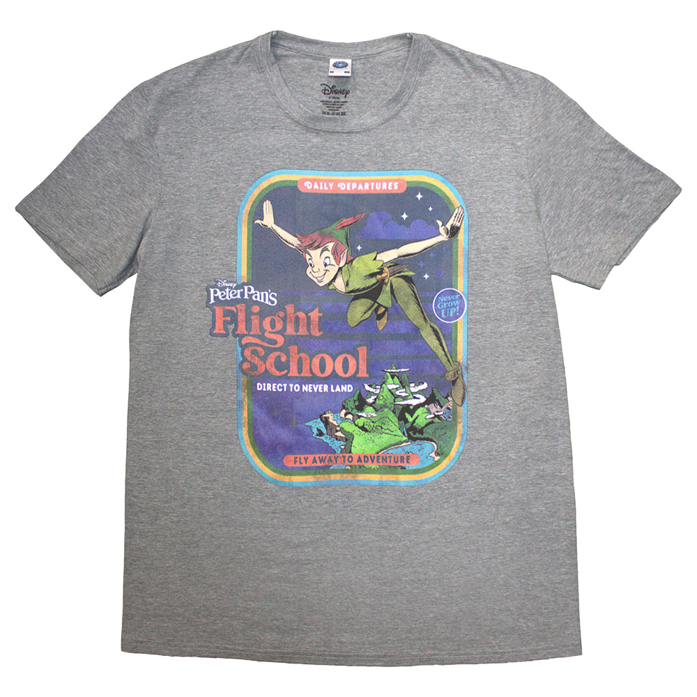 Grey - Front - Peter Pan Unisex Adult Flight School T-Shirt